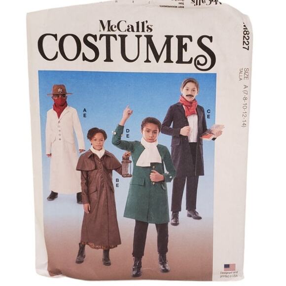 McCALLS Costumes Boys Hamilton Edgar Allan Size 7-14 UNCUT FF - Picture 3 of 3